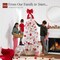 Best Choice Products Pre-Lit Premium Hinged White Artificial Christmas Pine Tree w/ Lights, Stand, PVC Branch Tips